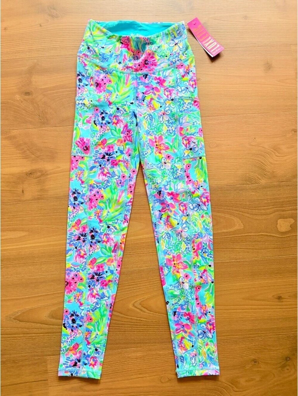 Lilly Pulitzer Weekender Luxletic High-Rise Leggings Amalfi Blue Alligator Isle